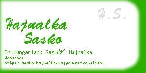 hajnalka sasko business card